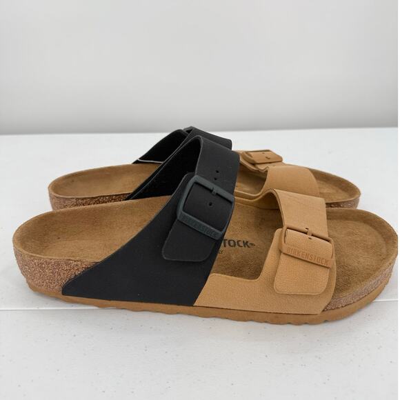 NWT Birkenstock Arizona Cork Brown Split Birko-Flor Nubuck Size 10/43 - Picture 3 of 11